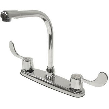 Kingston Brass Vista Centerset Kitchen Faucet with Blade Handles, Chrome Kitchen Faucet Kingston Brass
